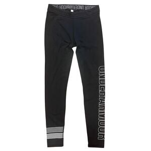 Under Armour Logo Performance Leggings Size Small Black
